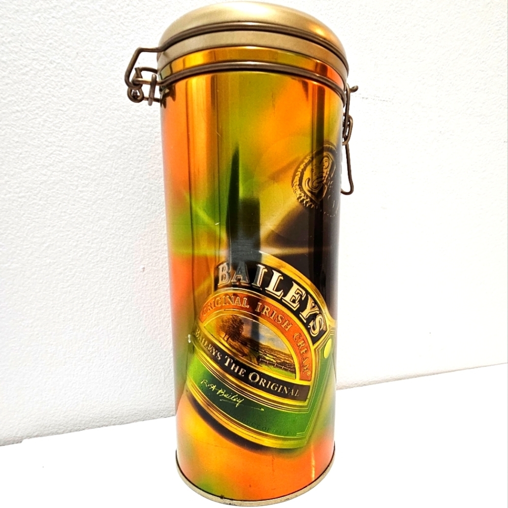 Vintage Baileys Original Irish Cream Metal Tin Canister - Picture 3 of 13